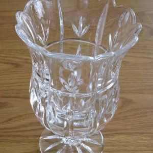 Glass Candy Dish Flower Vase 7"H
